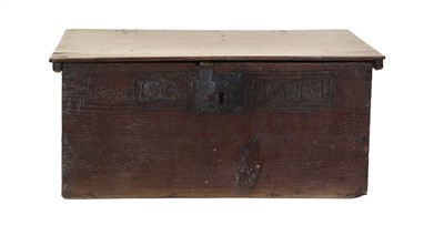 Lot 620 - A James I Oak Bible Box, early 17th century,...