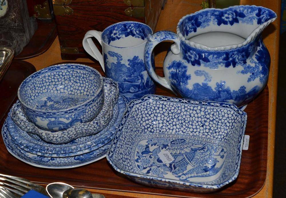 Lot 52 - Quantity of assorted blue and white pottery