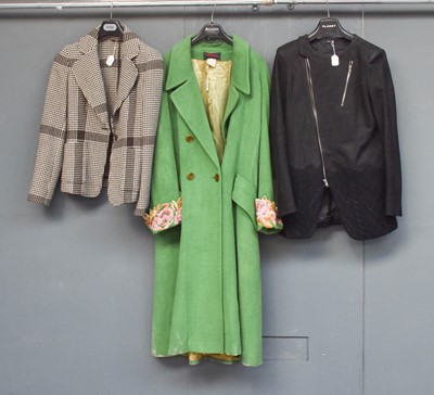 Lot 2093 - Lolita Lempicka Paris Green Wool Coat, three...