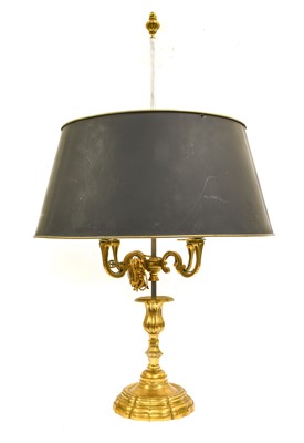 Lot 393 - A Gilt Metal Four-Light Table Lamp, with urn...