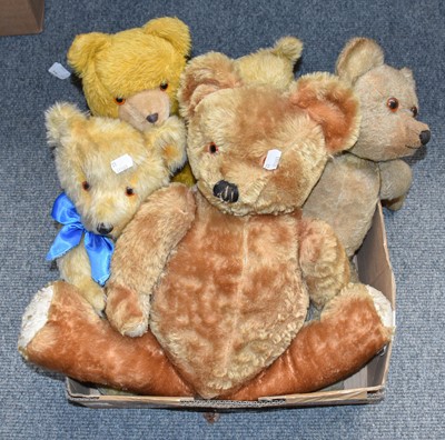 Lot 349 - Circa 1940s and Later Jointed Teddy Bears,...