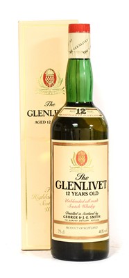 Lot 5284 - Glenlivet 12 Year Old Highland Malt Scotch...
