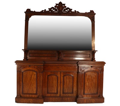 Lot 682 - A Victorian Mahogany Mirror-Back Sideboard,...