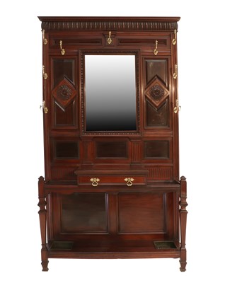 Lot 671 - A Late Victorian Mahogany Hall Stand, late...