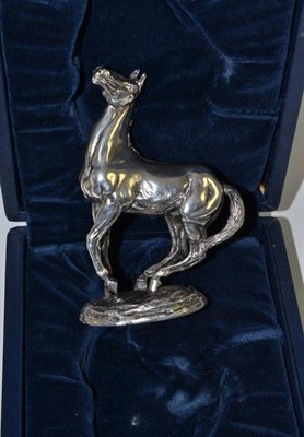 Lot 70 - A silver horse figure by John Pinches after Lorna McKean, titled 'Playing Up'