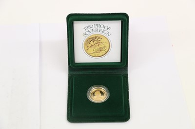 Lot 314 - Elizabeth II, Proof Sovereign 1980, obv....