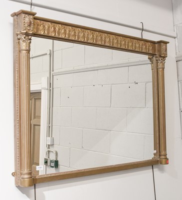 Lot 1181 - A Modern Gilt Framed Overmantel Mirror, with...