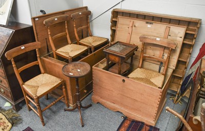 Lot 1254 - A Victorian Pine Blanket Chest, 108cm by 56cm...