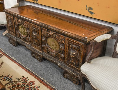 Lot 1300 - A Continental Walnut Coffer, early 20th...