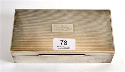 Lot 78 - A silver cigarette box