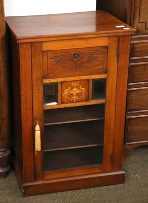 Lot 1311 - A Victorian Mahogany Music Cabinet, the glazed...