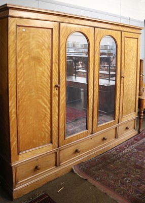 Lot 1319 - A Victorian Satinwood Three Part Bedroom Suite,...