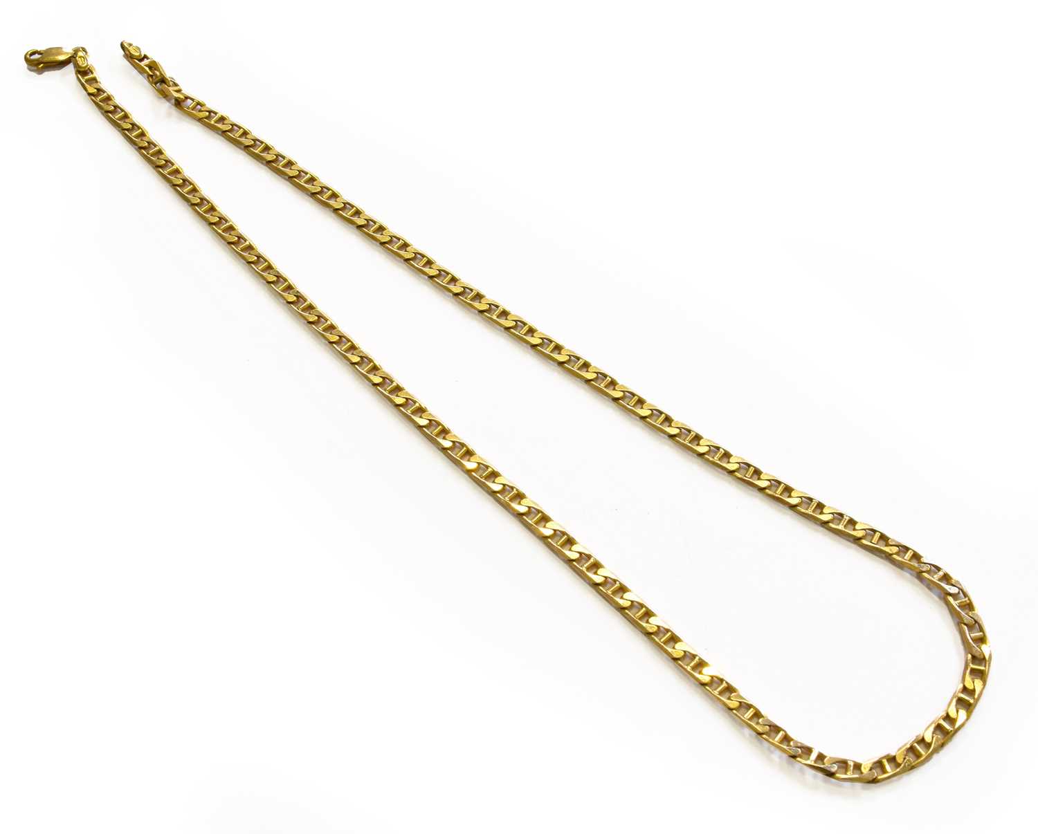 Lot 207 - A 9 Carat Gold Fancy Link Necklace, length 46cm