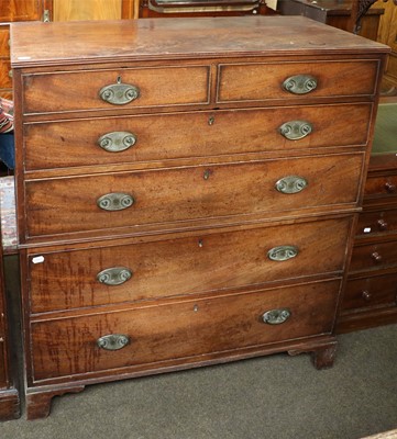 Lot 1342 - A George III Mahogany Straight Front Chest of...