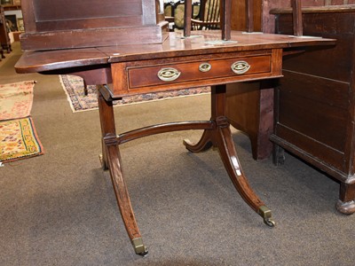 Lot 1353 - A George IV Mahogany Two Drawer Pembroke Table,...