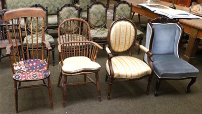 Lot 1371 - An Ash and Elm Windsor Armchair, mid 19th...