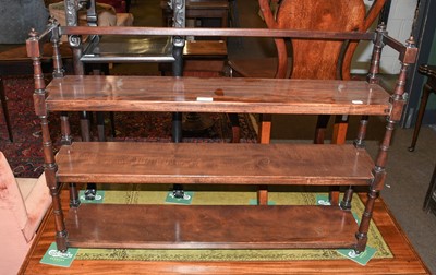 Lot 1405 - A Mahogany Three-Tier Hanging Wall Shelf, 19th...