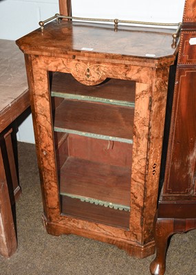 Lot 1426 - A Victorian Figured Walnut Music Cabinet, with...