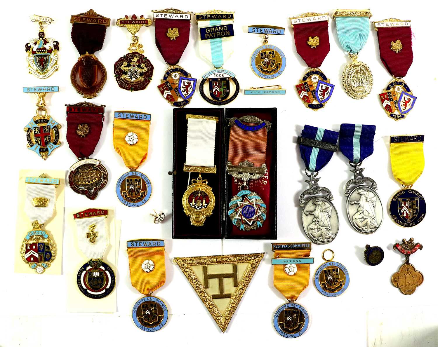 Lot 34 - A Collection of Twenty Four Masonic Jewels,...