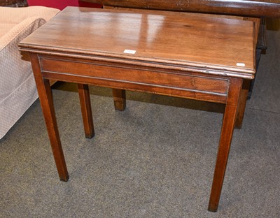 Lot 1441 - A Mahogany Foldover Single Drawer Tea Table,...