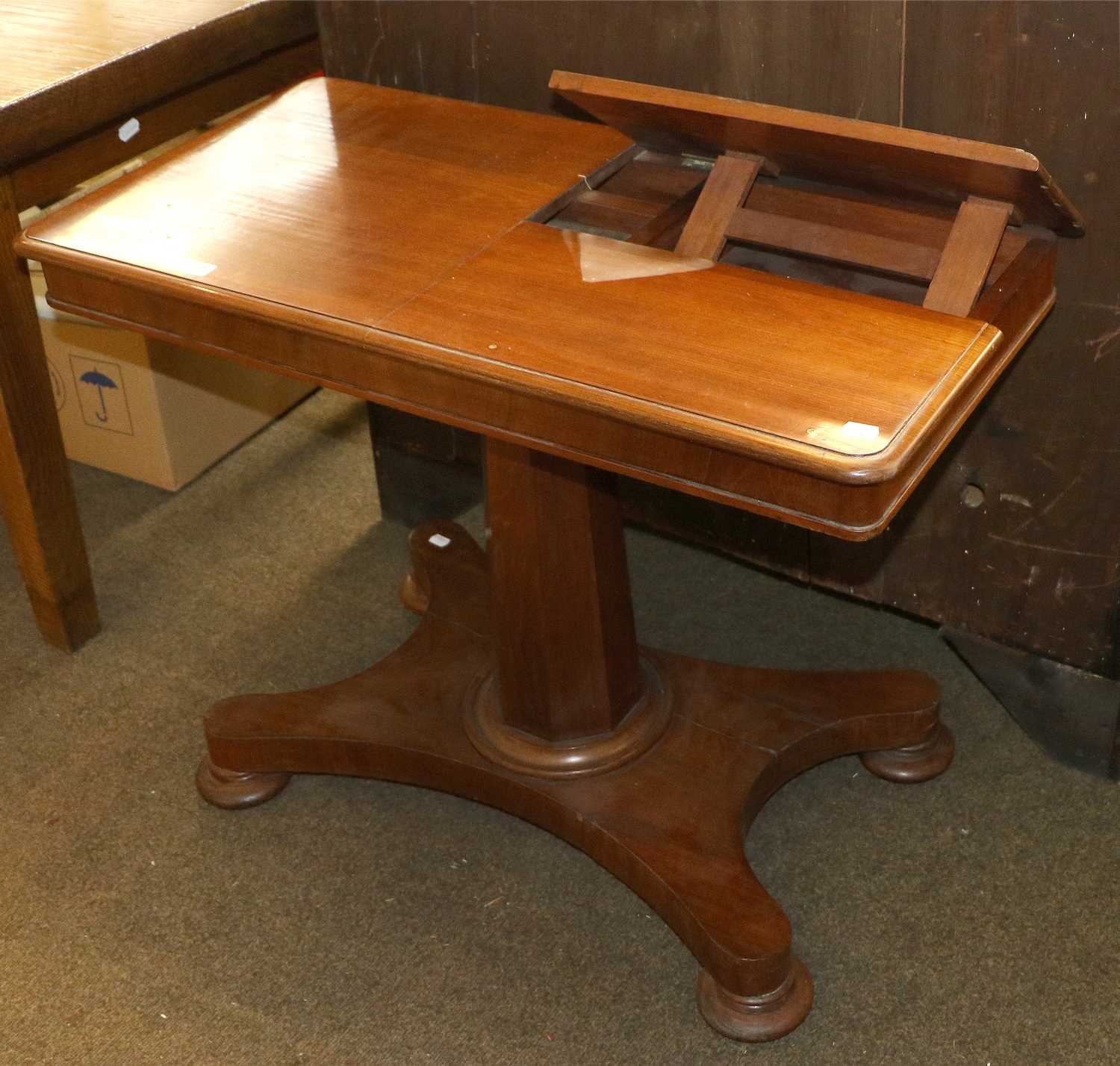 Lot 1445 - A Mahogany Centre Pedestal Music Table,