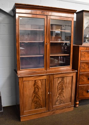 Lot 1097 - A George III Mahogany Glazed Bookcase, 118cm...