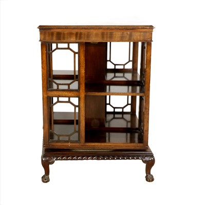 Lot 702 - A George III Style Mahogany and Fret-Carved...