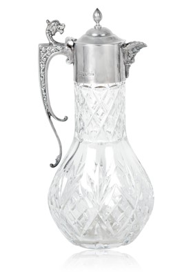 Lot 2154 - An Elizabeth II Silver-Mounted Cut-Glass Claret-Jug