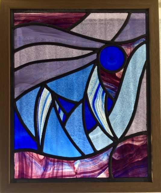 Lot 16 Caryl Hallett Stained Glass Artwork Panel