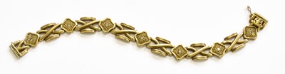 Lot 201 - A 9 Carat Gold Diamond Bracelet, length 18.2cm