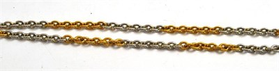 Lot 116 - A two colour watch chain