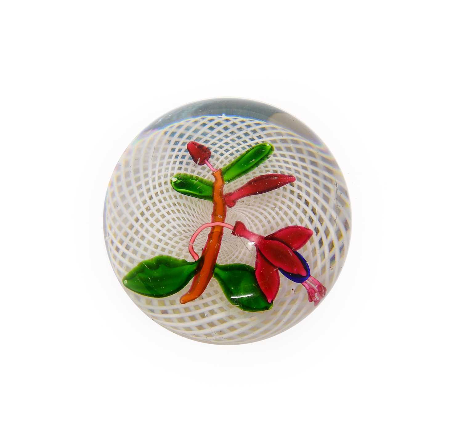 Lot 27 - A St Louis Small Fuchsia Paperweight, circa...