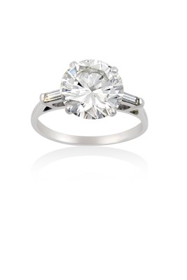 Lot 2100 - A Platinum Diamond Solitaire Ring the round...