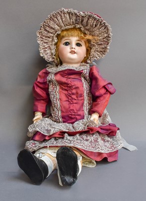 Lot 297 - SFBJ 60 Bisque Socket Head Doll, with a...