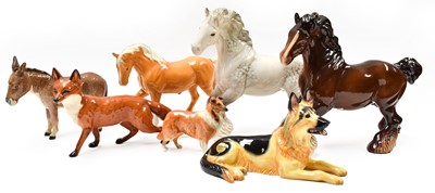 Lot 1146 - Beswick Horses Including: Shire Mare,...