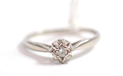 Lot 130 - A platinum diamond solitaire ring