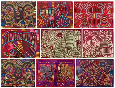 Lot 2260 - Collection of 20th Century Molas from San Blas...