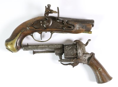 Lot 258 - An 18th Century Small Flintlock Pocket Pistol,...