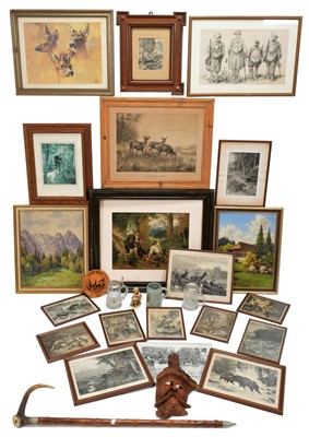 Lot 1118 - Hunting Pictures: A Quantity of Austro-German...