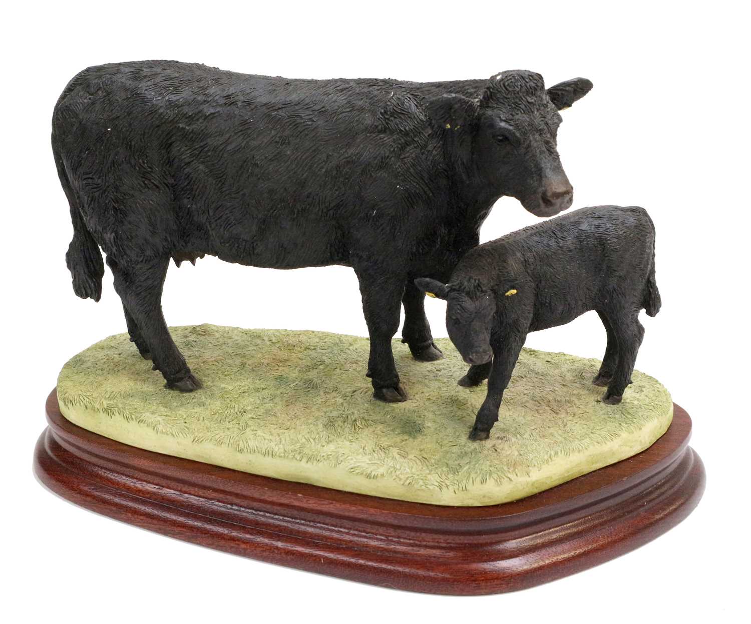 Lot 1079 - Border Fine Arts 'Welsh Black Cow and Calf'