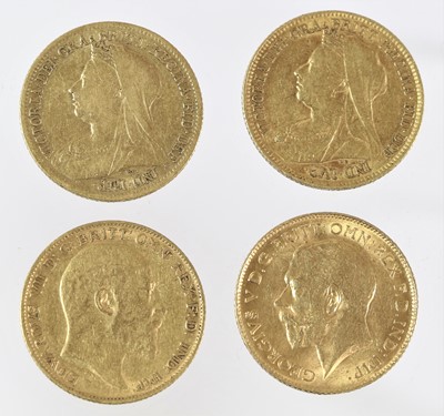 Lot 264 - 4 x Half Sovereigns, comprising: 2 x Victoria '...