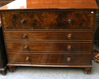 Lot 1233 - A Victorian Mahogany Straight Fronted Chest of...