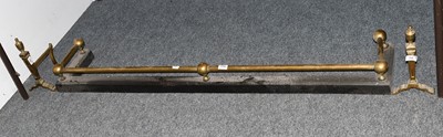 Lot 1249 - A Brass Fender, internal measurements 132cm by...