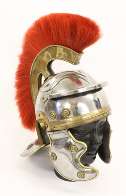 Lot 99 - A Copy of a Roman Centurion's Helmet, in steel,...