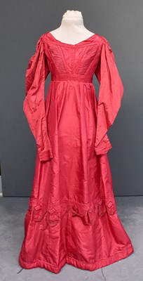 Lot 2000 - Early 19th Century Cerise Silk Dress, with...