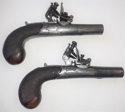 Lot 264 - A Pair of 19th Century 40 Bore Flintlock...