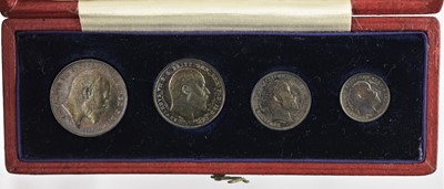 Lot 436 - Edward VII, Maundy Set 1906, 4 coins...