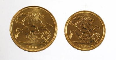 Lot 321 - 2 x Elizabeth II Gold Coins 2000, comprising:...