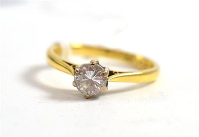 Lot 145 - An 18ct gold diamond solitaire ring, diamond weight 0.50 carat approximately