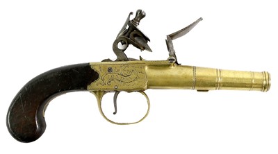 Lot 260 - An 18th century "Queen Anne" Flintlock Pocket...